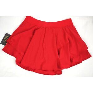 Hey Girl Skort Womens Size Large Red Pleated Active Tennis Golf